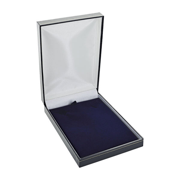 Classic Blue Leatherette Necklace Box